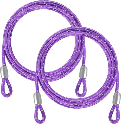 Cable de acero de seguridad de 0.13 pulgadas, 4/6/10/15 pies de longitud, cable de bloqueo de bicicleta, cable de acero inoxidable con bucles para