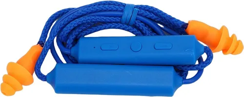 Miniatura 2 de ASHATA Auriculares Bluetooth con banda para el cuello, IPX5, a prueba de agua, 200 mAh, recargable, para taller de construcción (azul)