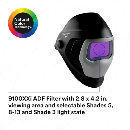 Miniatura 6 de 3M Speedglas Casco de Soldadura 9100, 06-0100-30iSW, con Filtro de Oscurecimiento Automático 9100XXi 3 Sensores de Arco para Soldadura MMAW TIG MIG