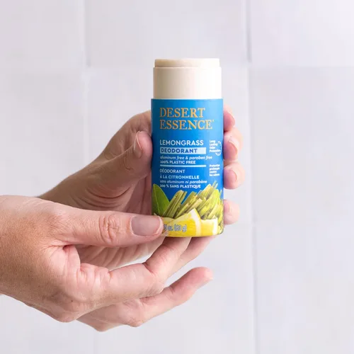 Miniatura 6 de Desert Essence Desodorante de citronela, 100% libre de plástico, protección natural del olor, sin aluminio ni parabenos, con árbol de té y manteca