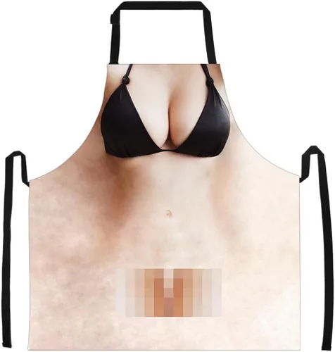 Miniatura 2 de VVEEWUU Divertido delantal de cocina, regalos novedosos para mujeres y hombres, delantal sexy para cocinar, barbacoa, hornear, asar a la parrilla