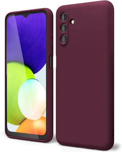 Miniatura 72 de oakxco Funda para teléfono Samsung Galaxy A12 con agarre de silicona líquida, linda delgada fina suave cubierta de gel de goma TPU lisa para mujeres