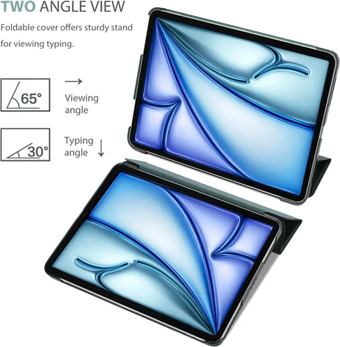 Miniatura 5 de ProCase Funda inteligente para iPad Air de 11 pulgadas M3 M2 2025 2024/10.9 Air 5ª 4ª Generación 2022 2020, Funda protectora para Air 5 4 -Mgreen