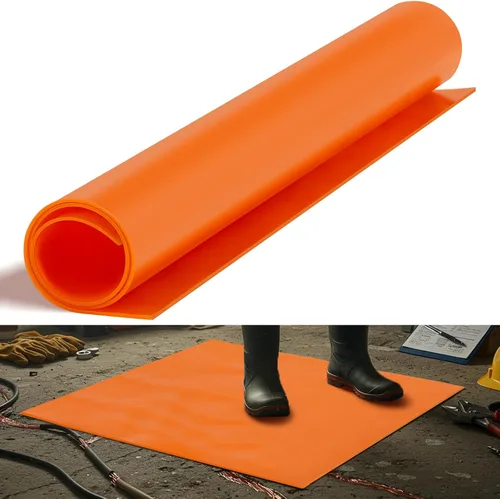 Miniatura 9 de 1 alfombrilla de goma aislada de 20 x 20 pulgadas, manta de aislamiento de alto voltaje de 1000 V, alfombrilla de goma de seguridad eléctrica