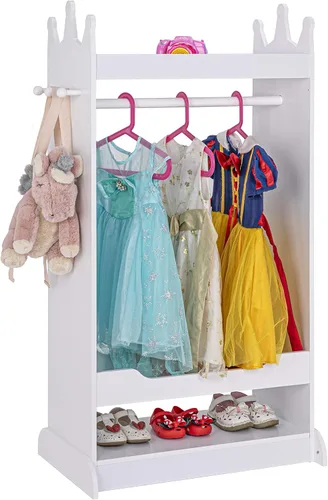 Miniatura 10 de UTEX Almacenamiento de Disfraces para Niños con Espejo, Guardarropa de Disfraces para Niños, Armario Colgante Abierto, Closet de Almacenamiento