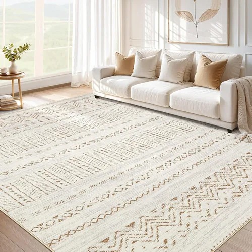 Miniatura 88 de Alfombra grande para sala de estar de 5 x 7: Alfombras marroquíes bohemias, suaves, lavables a máquina, para dormitorio, debajo de la mesa