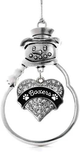 Miniatura 177 de Colgante de plata con diseño de Detroit con forma de corazón y muñeco de nieve con circonitas cúbicas