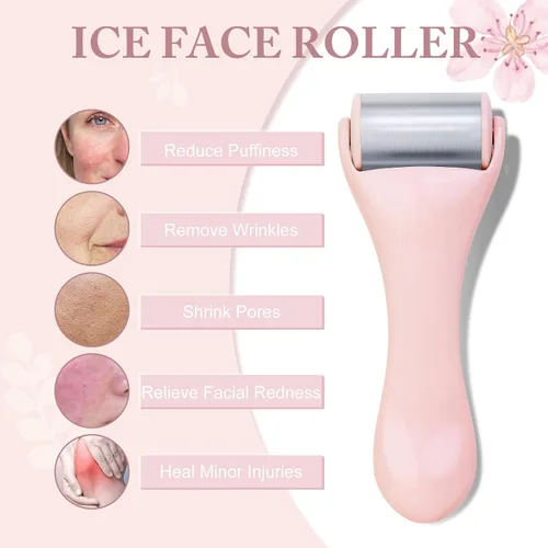 Miniatura 2 de Rodillo de hielo para cara y ojos, 2 unidades, rodillo facial para el cuidado de la piel para hinchazón, migraña, alivio del dolor, rodillo de ojos