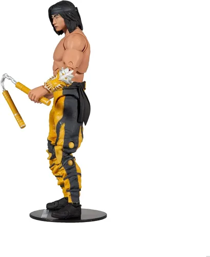 Miniatura 5 de McFarlane Toys Mortal Kombat Liu Kang (Fighting Abbot) Figura de acción de 7 pulgadas con accesorios