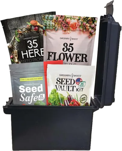 Ultimate Survival Seed Kit – 140 variedades tradicionales sin OMG | Más de 73,000 semillas para plantar verduras, hierbas y flores | Preparación de