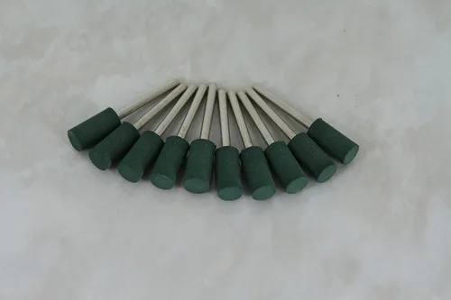 Miniatura 2 de TEMO 10 piezas de 0.315 in (5/16 pulgadas) cilindro de goma rotativa herramienta de pulido con vástago de 0.118 in (1/8 pulgadas) para herramientas