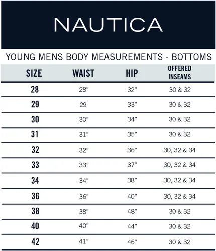Miniatura 3 de Nautica Pantalón de sarga elástico frontal plano para hombre joven