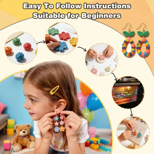 Miniatura 8 de Ixiaoyoo Arcilla polimérica de 70 colores, arcilla para modelar al horno para niños, kit de iniciación de bricolaje, no tóxico, antiadherente