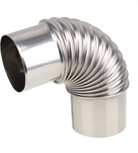 ETFBUY Manguera de escape de aire flexible sin aislamiento de acero inoxidable de 2.36 pulgadas para secador de cocina hidropónico