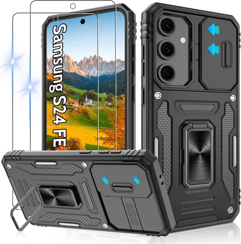 Miniatura 236 de Gritup para Samsung Galaxy S22 Funda con protectores de pantalla HD de 2 paquetes y cubierta deslizante para la cámara, protección contra caídas