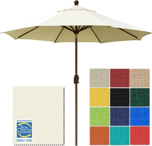 Miniatura 31 de EliteShade USA Sombrilla de Mercado de 9 Pies con Garantía de 10 Años Sin Decoloración, Sombrilla de Patio, Sombrilla de Mesa para Exteriores