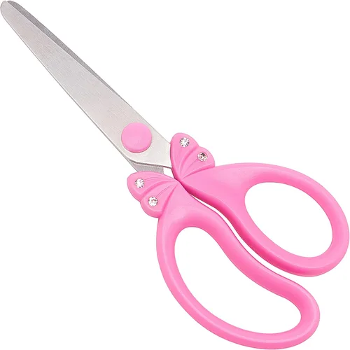 Miniatura 2 de PINK - Tijeras de seguridad con punta roma para niños, edades de 5 a 8 y 8 a 10 años para niñas Rosa
