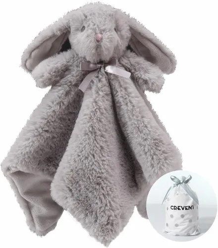 Miniatura 3 de CREVENT Mantas de bebé suaves y acogedoras para niños y niñas + manta de seguridad, juego con una bolsa de regalo esenciales para recién nacidos Gris