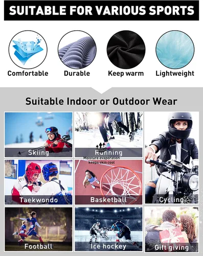 Miniatura 7 de COOLOMG Women Thermal Leggings Fleece-Lined Winter Warm Leggings Base Layer Pants