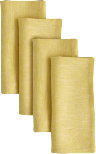 Miniatura 71 de Solino Home Athena - Juego de 4 manteles individuales cuadrados de lino natural claro de 14 x 14 pulgadas, manteles individuales 100 % lino puro