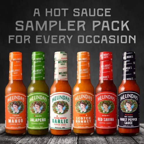 Miniatura 2 de Melinda's Chef Fig's Heat & Flavor Collection - Juego de regalo de salsa picante gourmet con una variedad de sabores y niveles de especias, incluye
