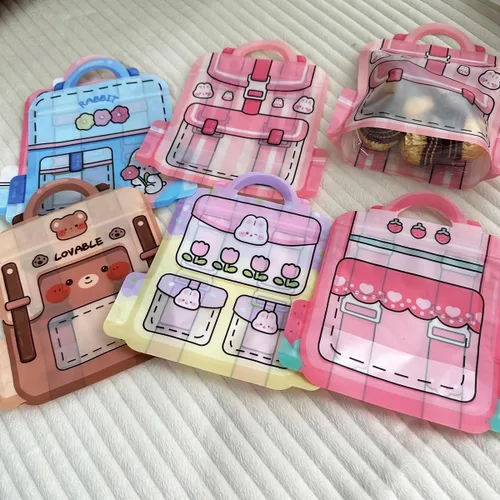 Miniatura 4 de YOKIOU 30 bolsas pequeñas de recuerdo de fiesta para baby shower, fiesta de cumpleaños, lindas decoraciones de fiesta de niños, bolsas de regalo
