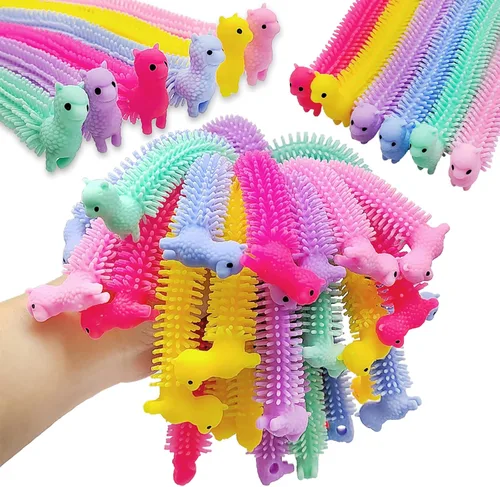 Paquete de 18 juguetes elásticos para ansiedad, cuerda sensorial mejorada, cuerdas elásticas coloridas para niños, adultos, autismo, alivio del