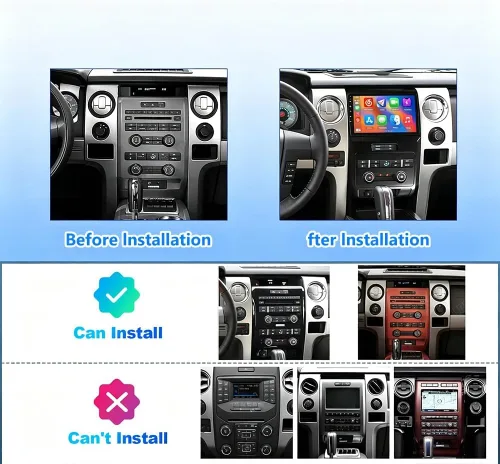 Miniatura 3 de Android 14 Radio de coche para Ford F150 F-150 2009-2014, 9 pulgadas pantalla táctil Radio doble DIN Carplay Android Auto estéreo del coche GPS Navi