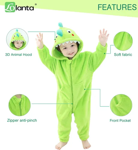 Miniatura 4 de LOLANTA Pijama suave de una pieza para niños y niñas, para regalo de cumpleaños