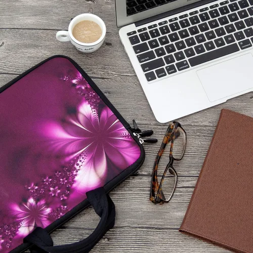 Miniatura 3 de RICHEN - Bolso cruzado con asa para laptops, iPads, libros electrónicos y tabletas infantiles, con bolsillo Flores