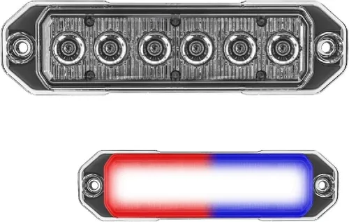 Miniatura 9 de SpeedTech Lights Z-6 TIR - Luz estroboscópica LED de montaje en superficie, 6 LED, faro de advertencia de peligro de rejilla de 18 W para vehículos