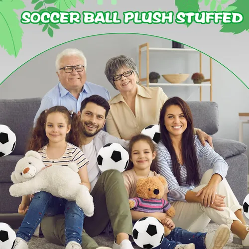 Miniatura 7 de Paquete de 2 almohadas de felpa para pelota de fútbol, pelota de fútbol, suave felpa para decoración del hogar, habitación, sofá, decoración