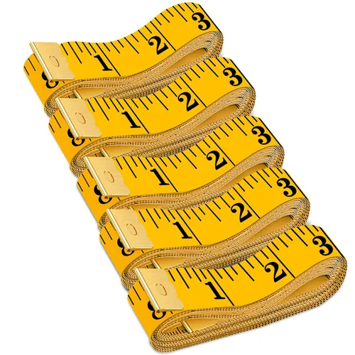 Cinta métrica, 5 paquetes de cinta métrica de doble escala de 120 pulgadas/118.1 in para medidas corporales, tela de costura, tela suave y pequeña,