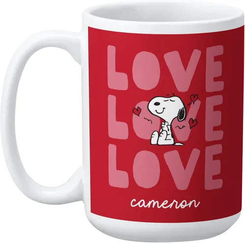Miniatura 17 de Let's Make Memories Taza de Café Personalizada Oficial de PEANUTS - Relleno de Media Navideña de Vacaciones - Taza de Café Personalizada - Love From