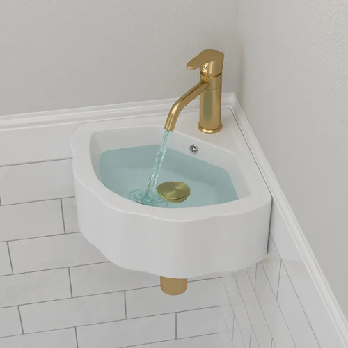 Miniatura 14 de Fregadero de baño de porcelana de cerámica rectangular de 24 x 14 pulgadas sobre mostrador, lavabo de arte blanco y negro