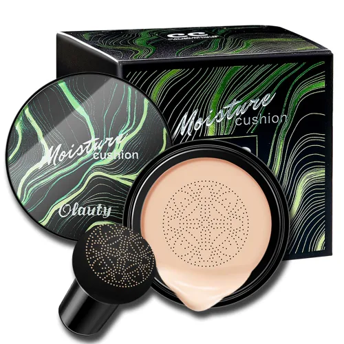 Base de cojín de aire de cabeza de hongos, crema BB hidratante nude corrector mate de larga duración, Air Heads CC Cream maquillaje facial (natural)