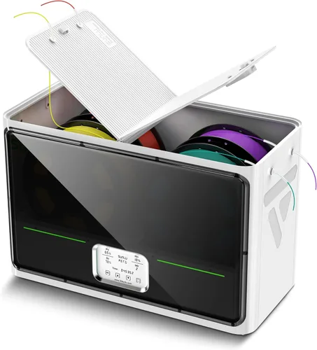 Miniatura 10 de SUNLU Caja secadora oficial para filamentos de impresora 3D S4, capacidad para 4 carretes, 3 ventiladores de circulación, calentador PTC de 350W