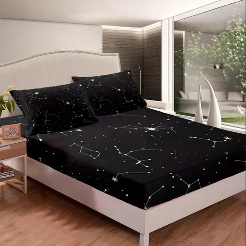 Miniatura 16 de Feelyou - Juego de sábanas con diseño de árbol de la vida, sábana bajera ajustable con ramas de temática natural, juego de ropa de cama, flores