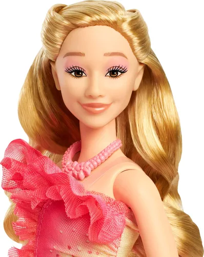 Miniatura 3 de Mattel Muñeca universal Wicked Glinda Fashion y accesorios con cabello rubio, posibilidad de posición y aspecto de salón extraíble