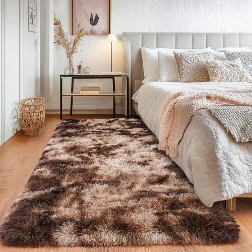 Miniatura 61 de Alfombras de Pasillo para Dormitorio 2x6 pies Alfombras de Pasillo para Pasillos Antideslizantes Suaves de Pelo Largo Alfombra de Cabecera, Alfombra