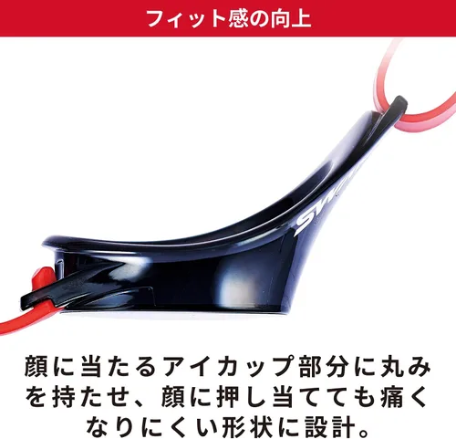 Miniatura 5 de Swans Sniper SR-10 Swimming Goggles, Made in Japan, Racing, Non-Cushioned, 12 Years Old to Adults, Fina-Certified
