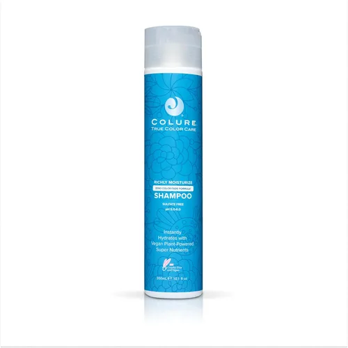 COLURE Richly Moisturize Shampoo 10 oz - Limpiador hidratante superior sin sulfatos para el cuidado del cabello tratado con color seco
