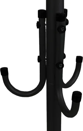 Miniatura 6 de Mind Reader Perchero independiente para abrigos, organizador multinivel para oficina y entrada, metal, negro