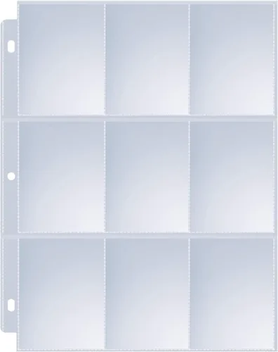 Paquete de 120 protectores de páginas de 9 bolsillos, fundas para cartas coleccionables Sooez para carpeta de 3 anillas, soporte para cartas de
