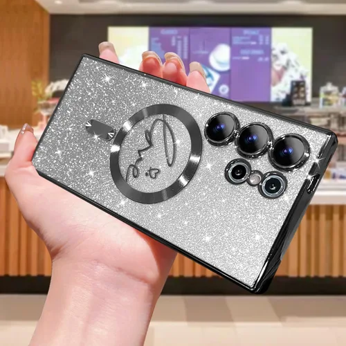 Miniatura 119 de ZONRW - Funda para Samsung Galaxy S22 Ultra magnética, para mujeres y niñas, cubierta trasera suave, lujosa, con corazón de amor, bling, degradado