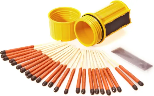 Miniatura 7 de Kit de cerillos a prueba de tormentas UCO con estuche impermeable, 25 cerillos a prueba de tormentas y 3 mecheros Verde oscuro