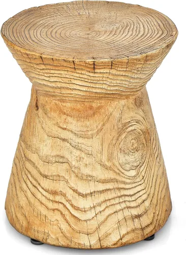 Giantex Mesa auxiliar para exteriores en forma de reloj de arena, 14.5 pulgadas de profundidad x 17 pulgadas de alto, taburete de jardín hueco con