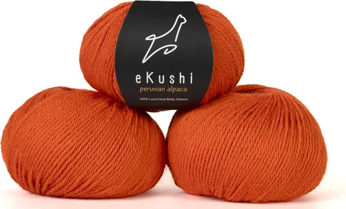 Miniatura 26 de 100% Hilo de Alpaca para Bebé para Tejer y Ganchillo - Juego de 3 Madejas de Hilo Premium DK - Ligero, Hipoalergénico y Térmico Hecho en Perú - N010