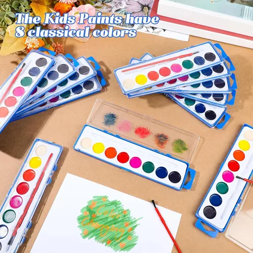 Miniatura 4 de Zhehao Juego de 150 piezas de pintura de acuarela para regalos del día de San Valentín, 8 pinturas lavables de acuarela lavables a granel