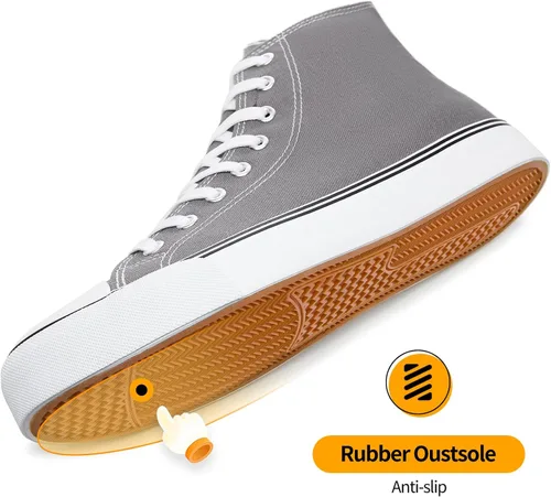 Miniatura 18 de ZGR Tenis de lona para hombre, con cordones, clásicos, casuales, para caminar